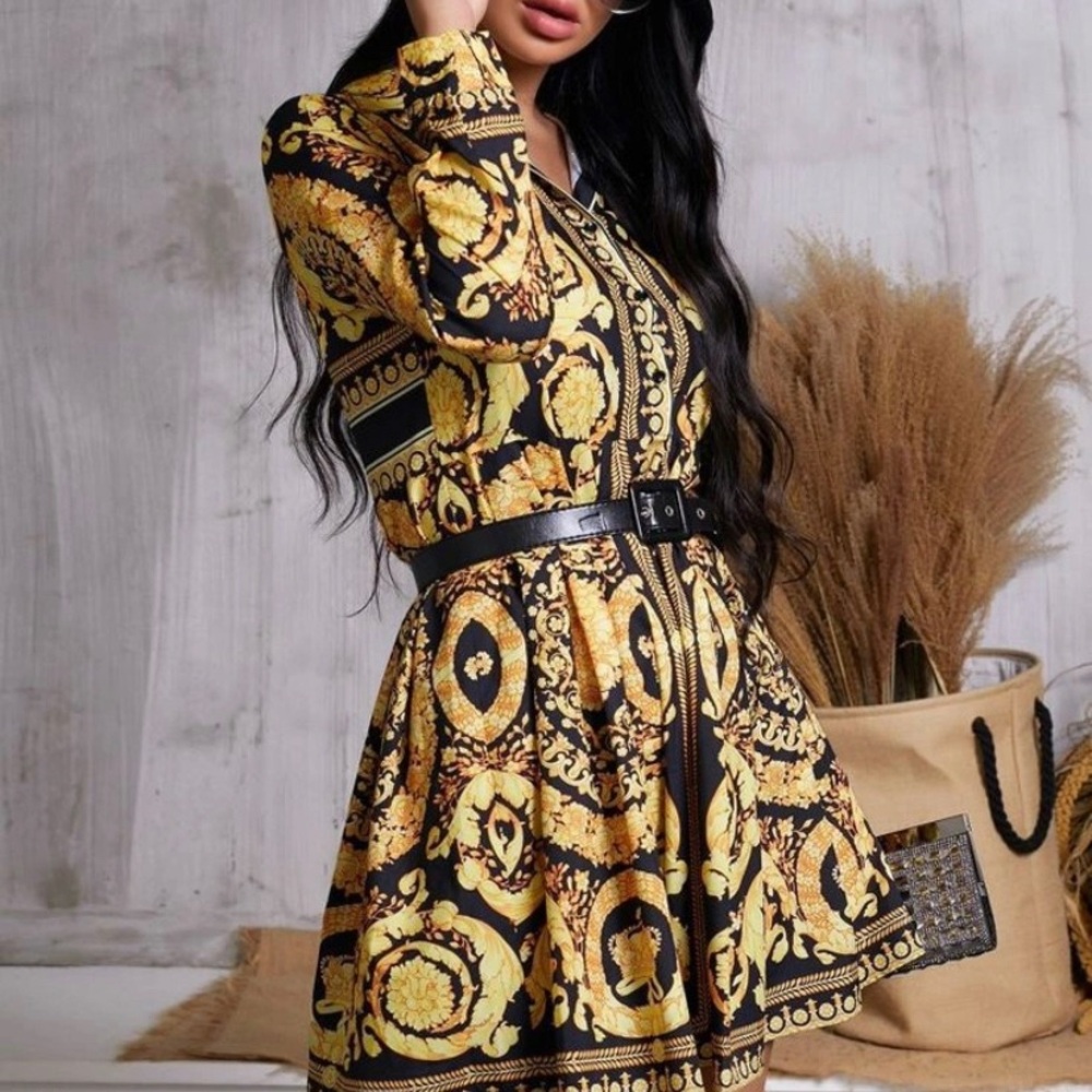 Glamaker Yellow & Black Dress